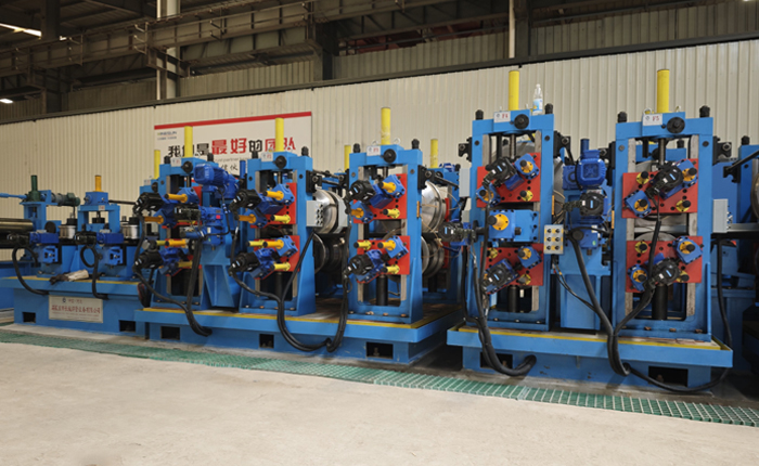 F150x150x6.0mm electric adjustment one-button reset direct square cold bending welded pipe production line