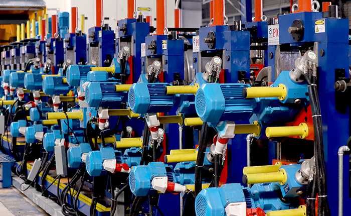 F180x180x6.0mm electric adjustment one-button reset direct square cold bending welded pipe production line